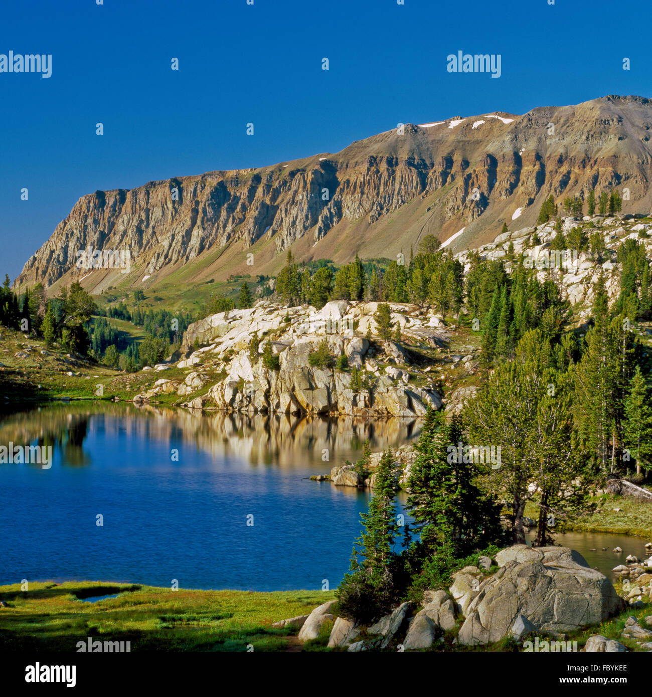 star lake and sheep mountain in the beartooth range near cooke city, montana Stock Photo