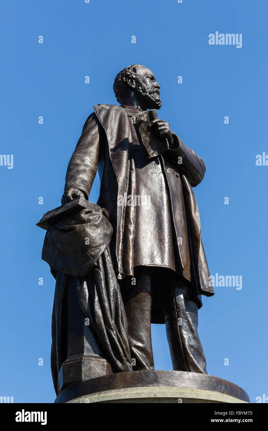 Statue to assassinated president James Garfield Stock Photo