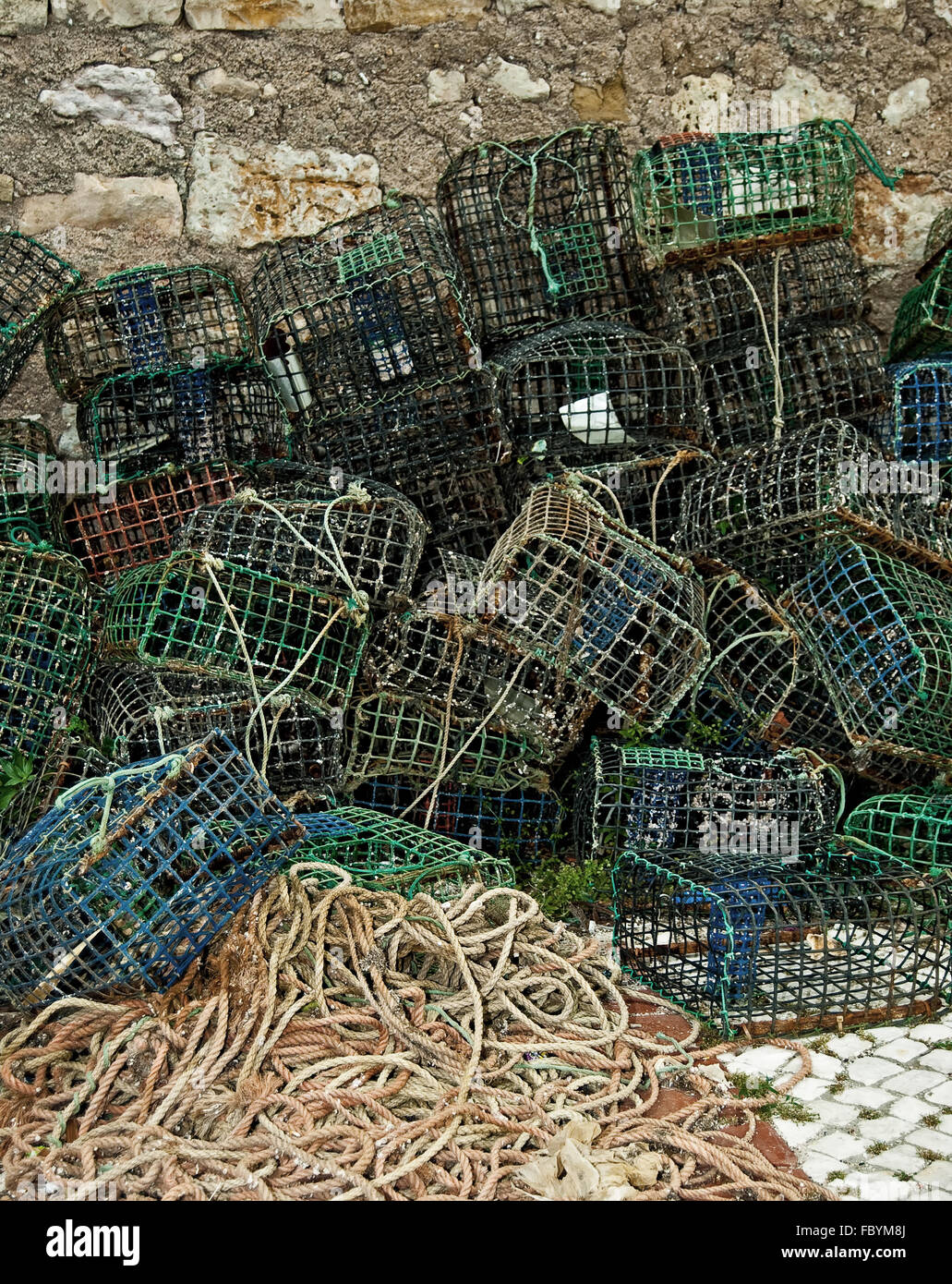 Oyster-net Stock Photo