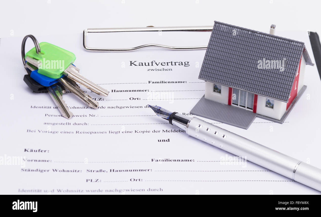Real estate contract Stock Photo