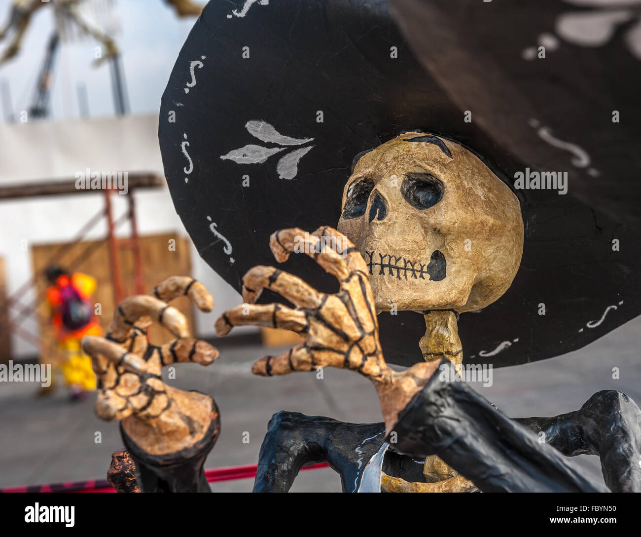 Dead mariachi, Dia de los muertos, Day of the dead in Mexico Stock Photo