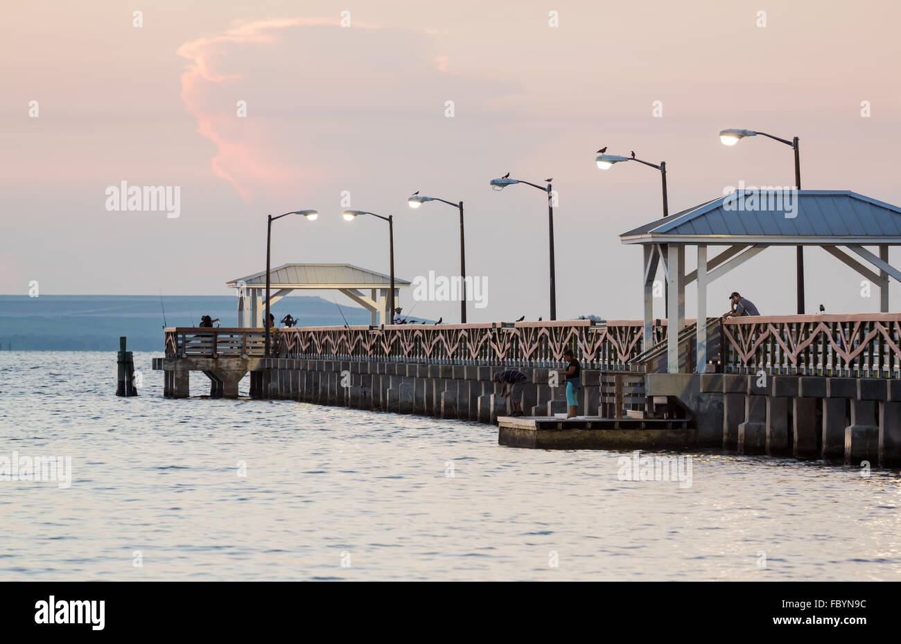 Fishing pier at Ballast Point Park near Tampa Stock Photo