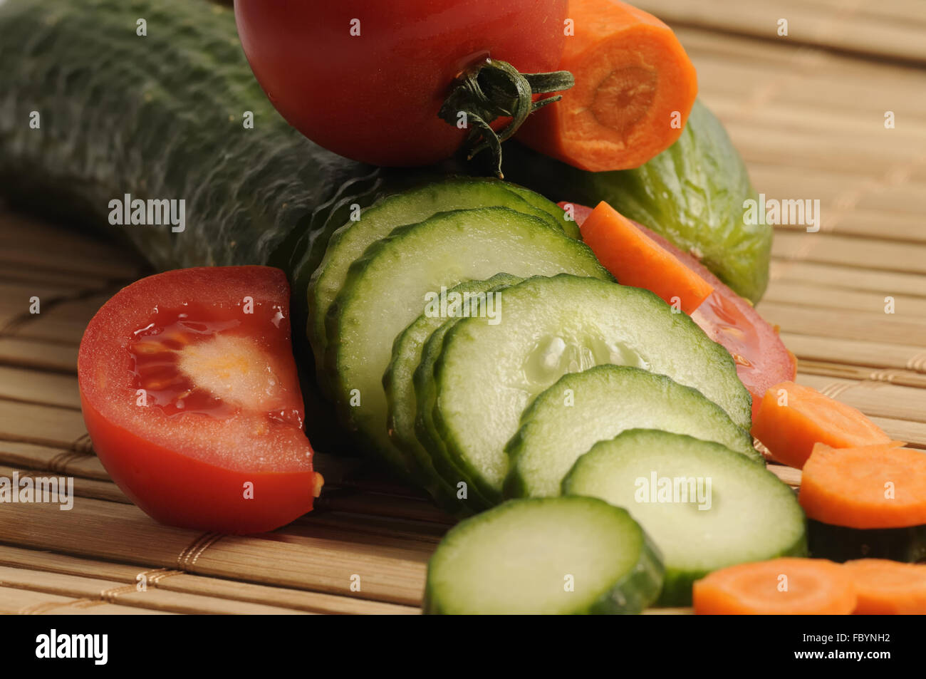 cucumber tomato Stock Photo