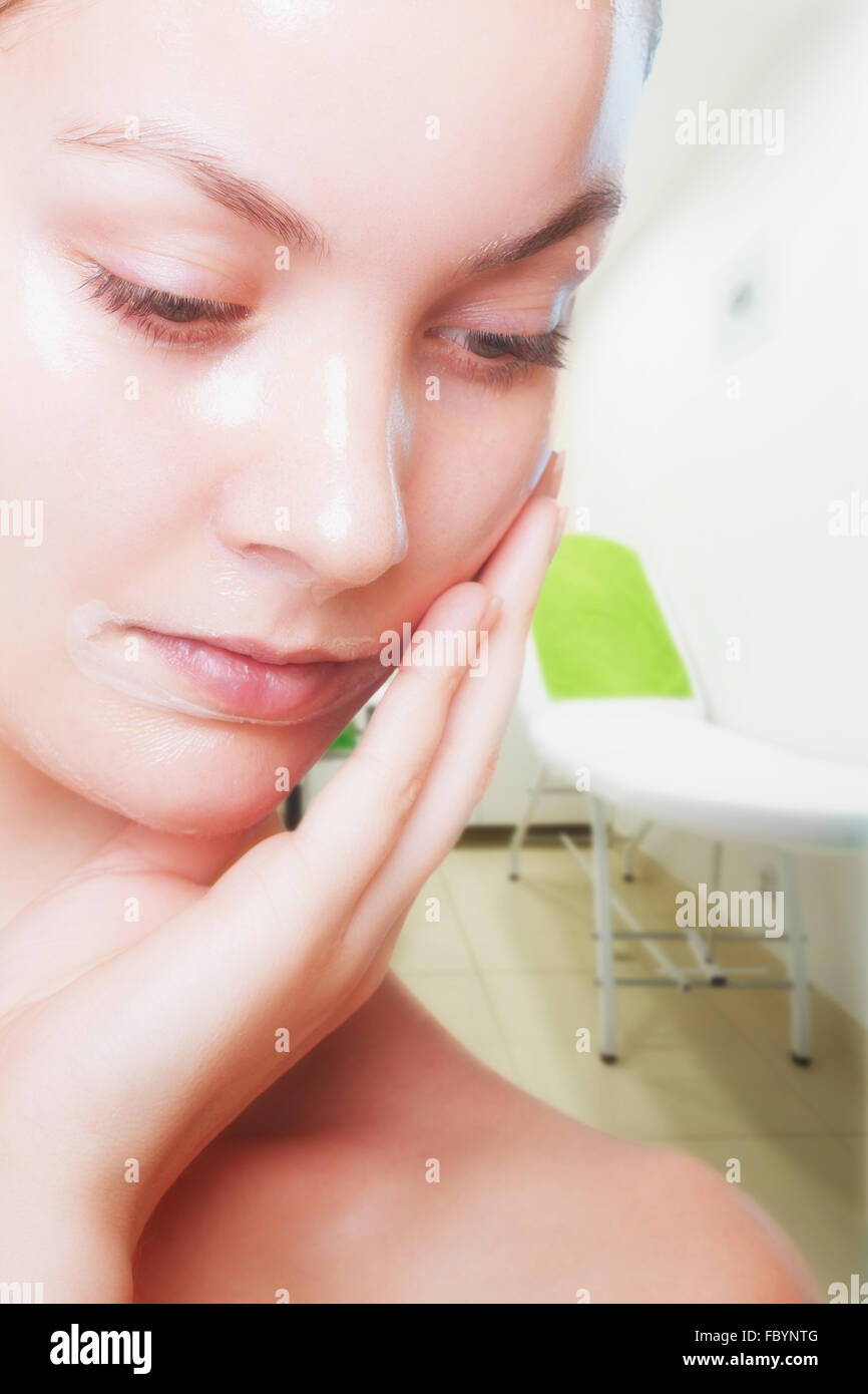 Woman remove mask cosmetic hi-res stock photography and images - Alamy