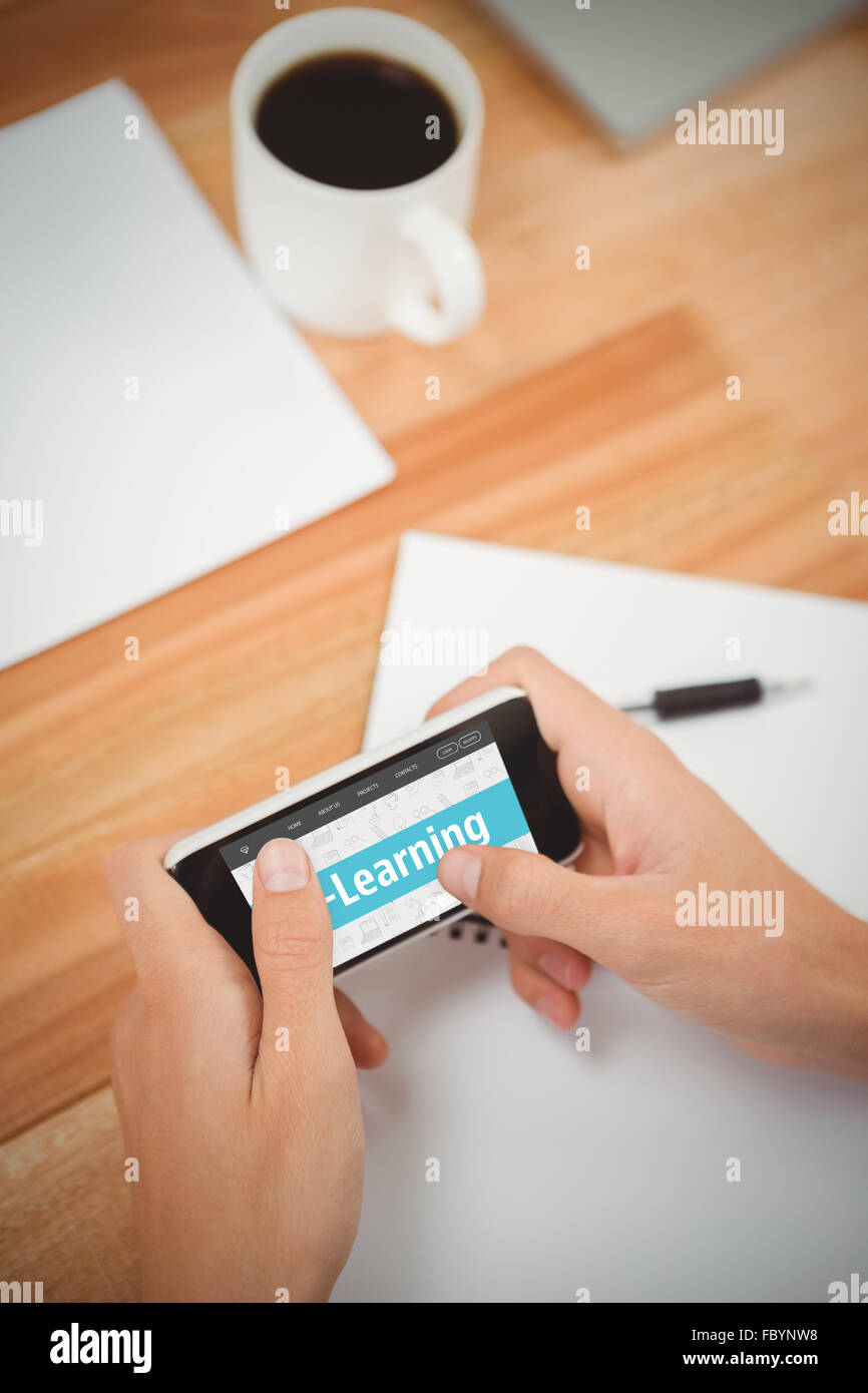 Composite image of e-learning interface Stock Photo - Alamy
