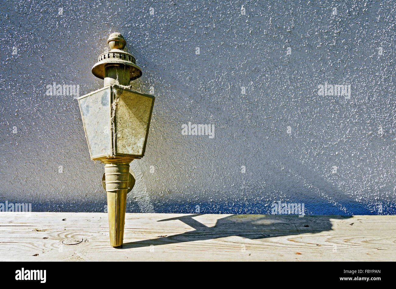 dirty oil lampe for carriages Stock Photo