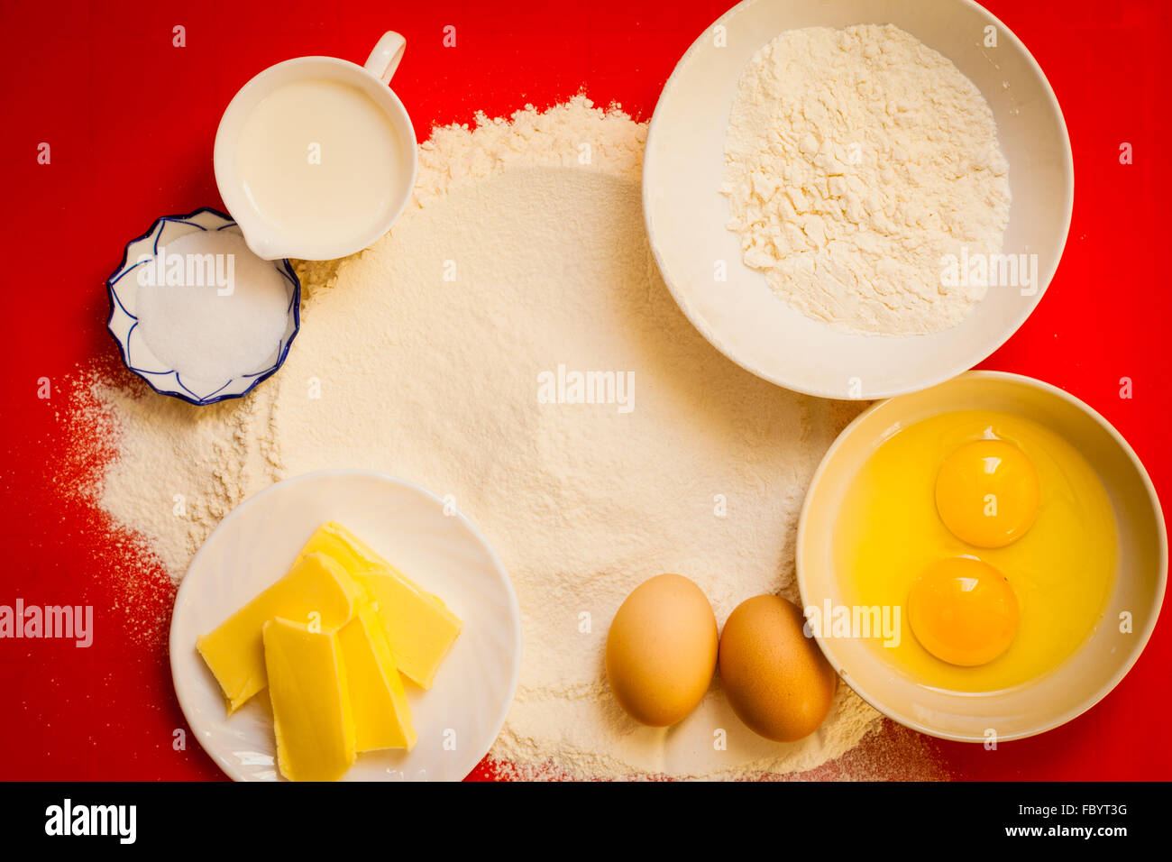 Preparation for baking, bake ingredients Stock Photo Alamy