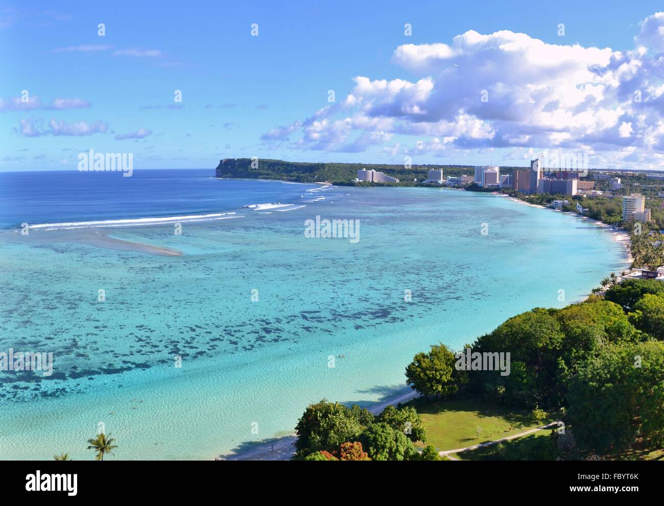 Tropical Tumon Bay in the south Pacific island of Guam, famous for its