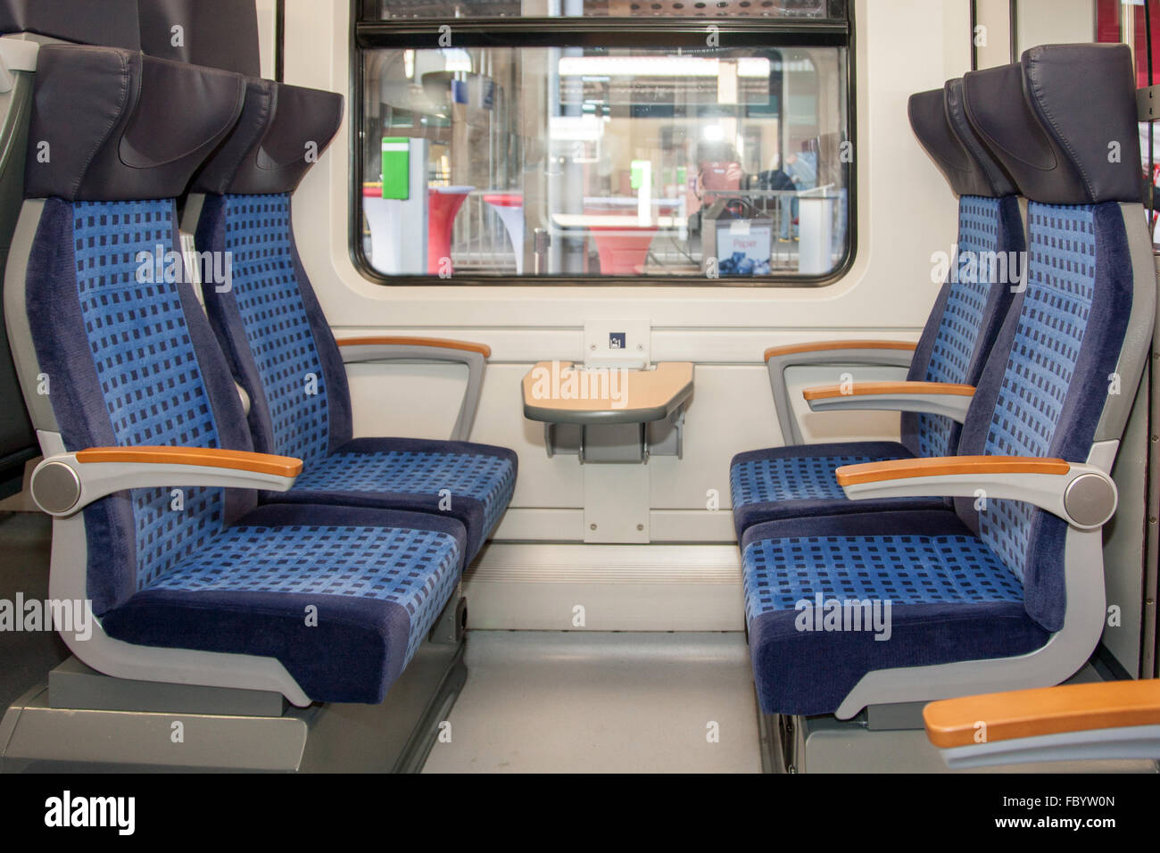 Compartment of the S-Bahn Mittelelbe Stock Photo