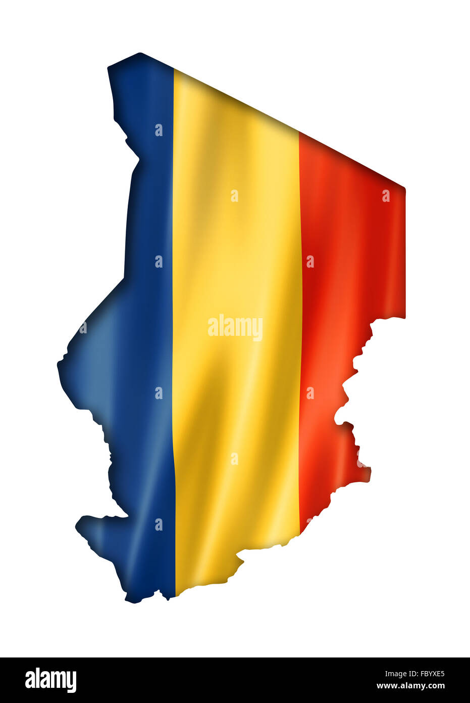 Chad flag map Stock Photo - Alamy