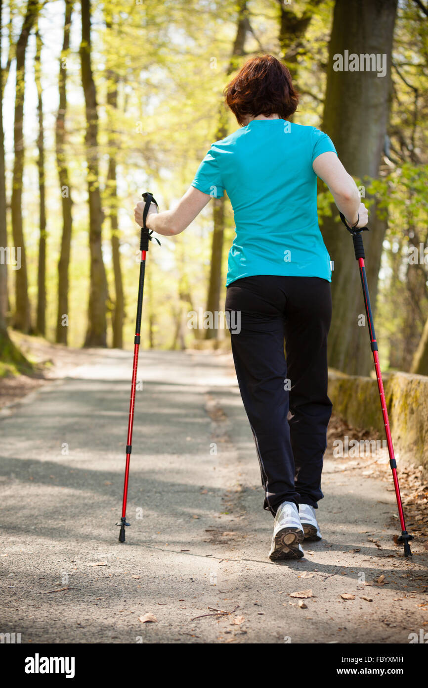 Back of woman walking exercise hi-res stock photography and images - Alamy