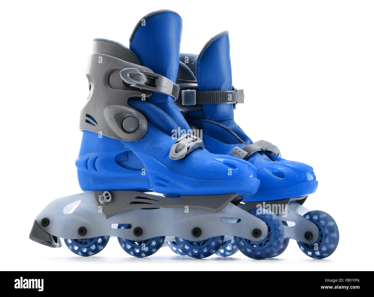 A pair of inline skates isolated on white background Stock Photo Alamy