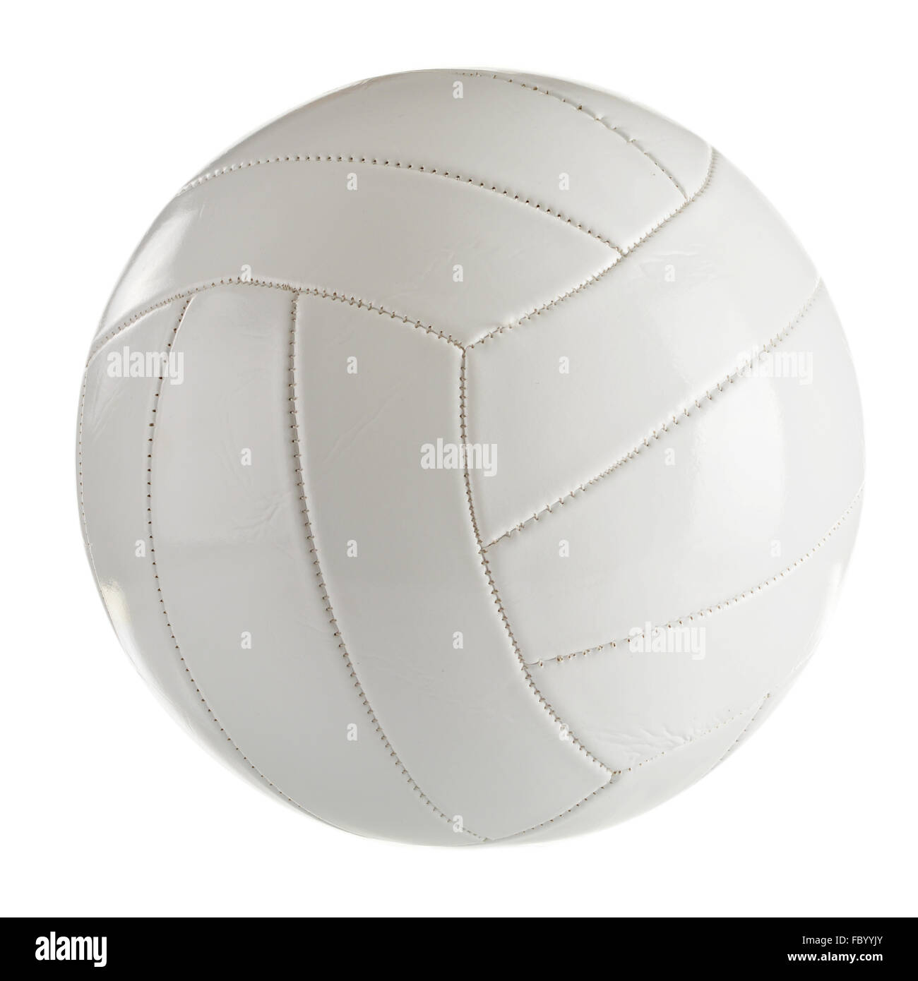 White leather volleyball isolated on a white background Stock Photo Alamy