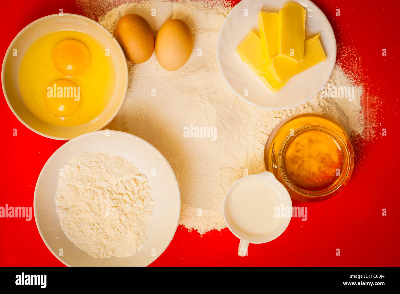 Preparation for baking, bake ingredients Stock Photo Alamy