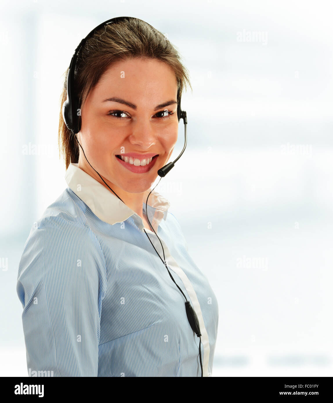 Call center operator. Customer support. Helpdesk Stock Photo Alamy