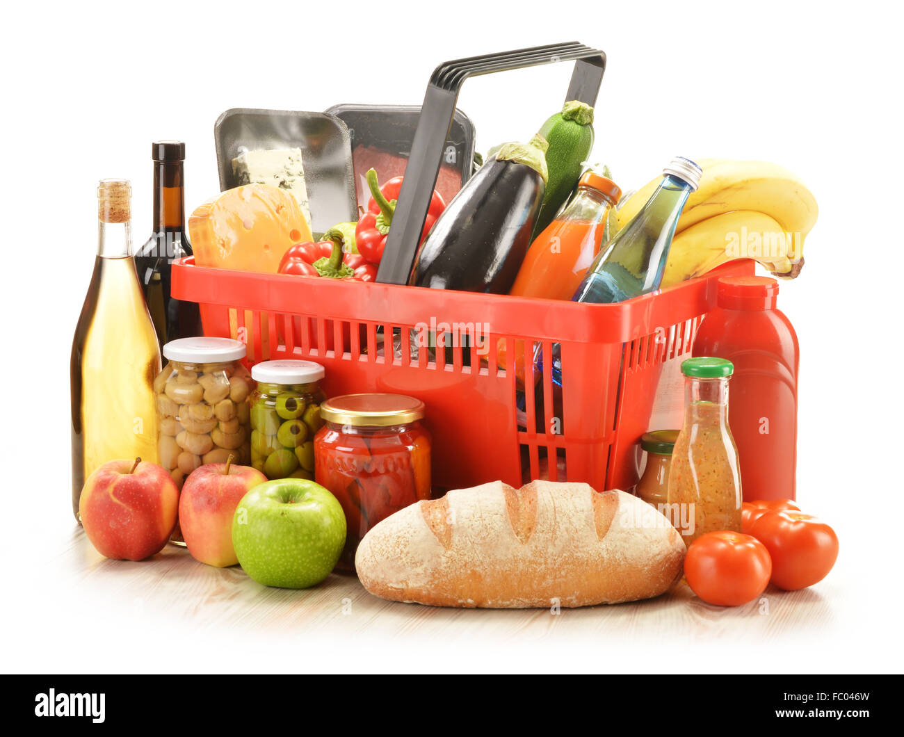 Composition grocery products in shopping hi-res stock photography and ...