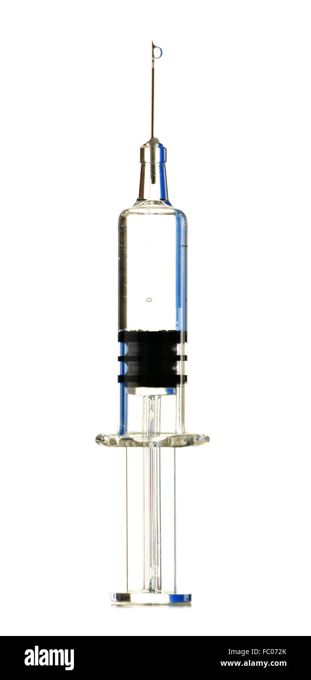 Hypodermic syringe isolated on white background Stock Photo