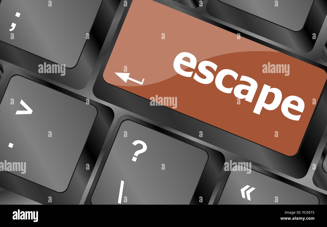 Computer keyboard key with escape word Stock Photo