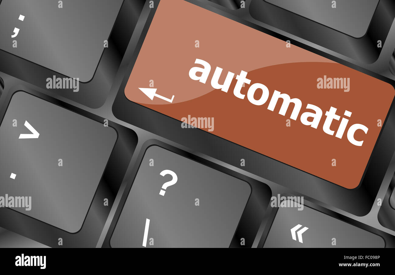 automatic button on computer keyboard key Stock Photo