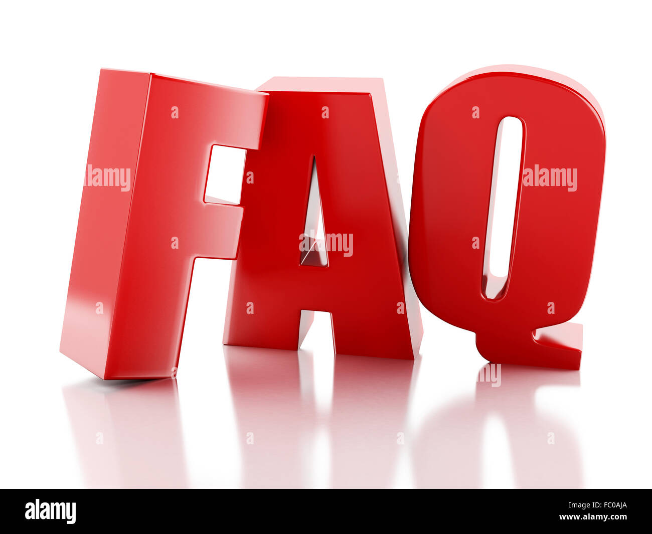 Frequently Asked Questions. FAQ concept. 3d illust Stock Photo