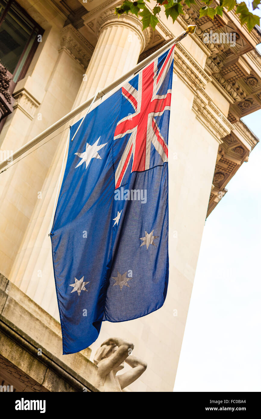 australian waving flag outdoor Stock Photo Alamy