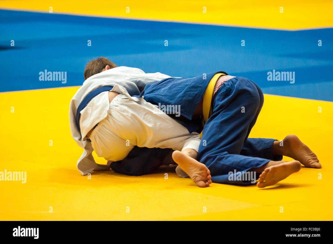 Judo competition youth Stock Photo