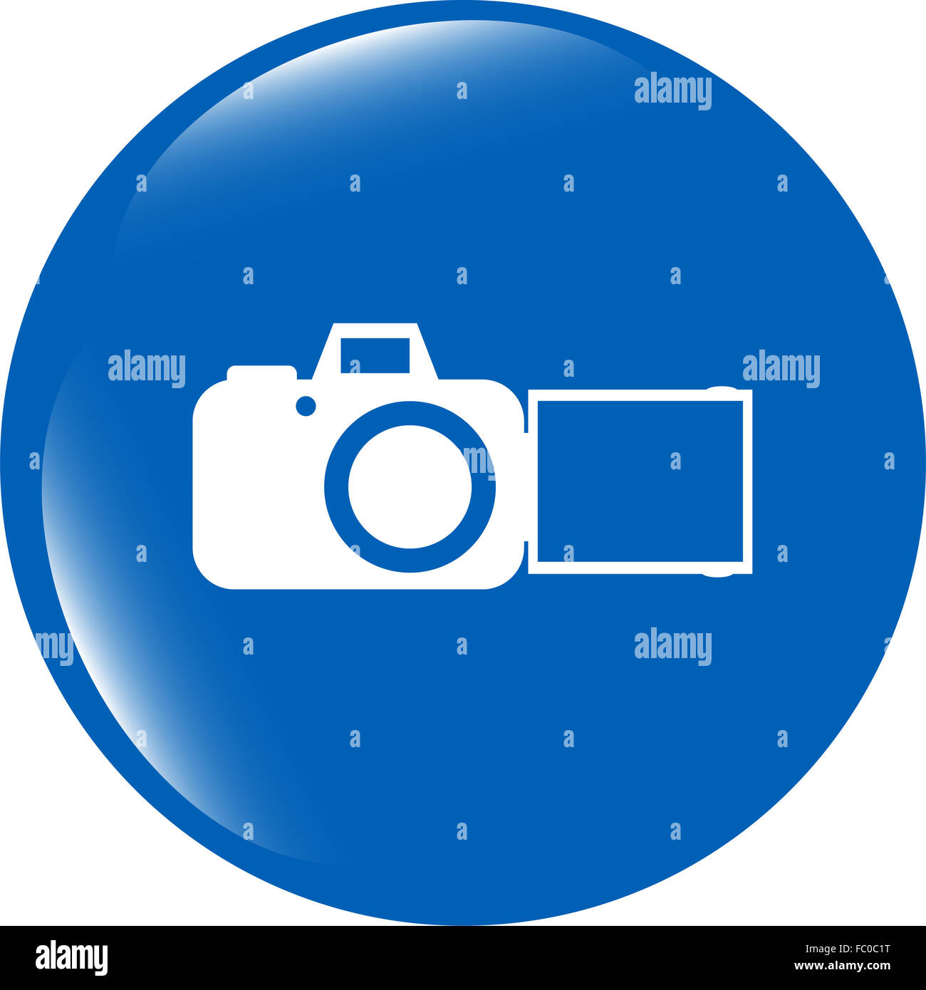 camera web icon isolated on white background Stock Photo