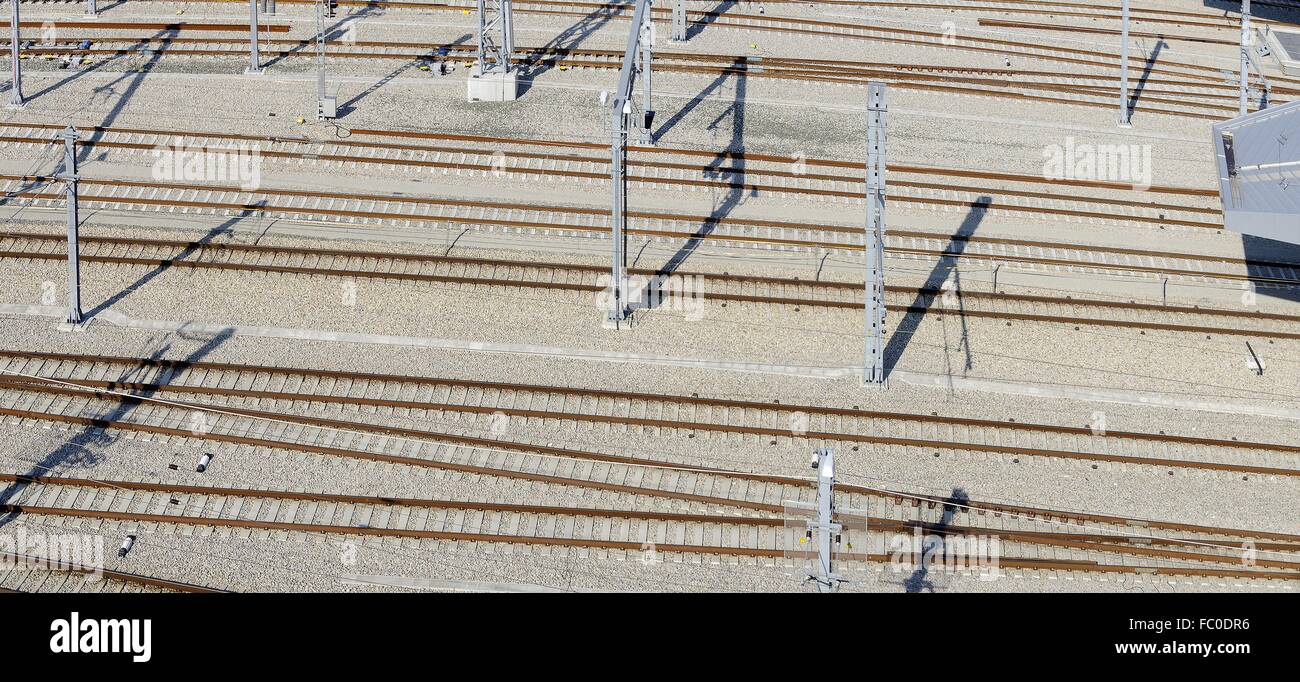 new builded track layout Stock Photo