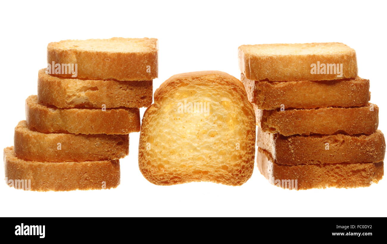 rusks bread loaf toast biscuits, diet food Stock Photo Alamy
