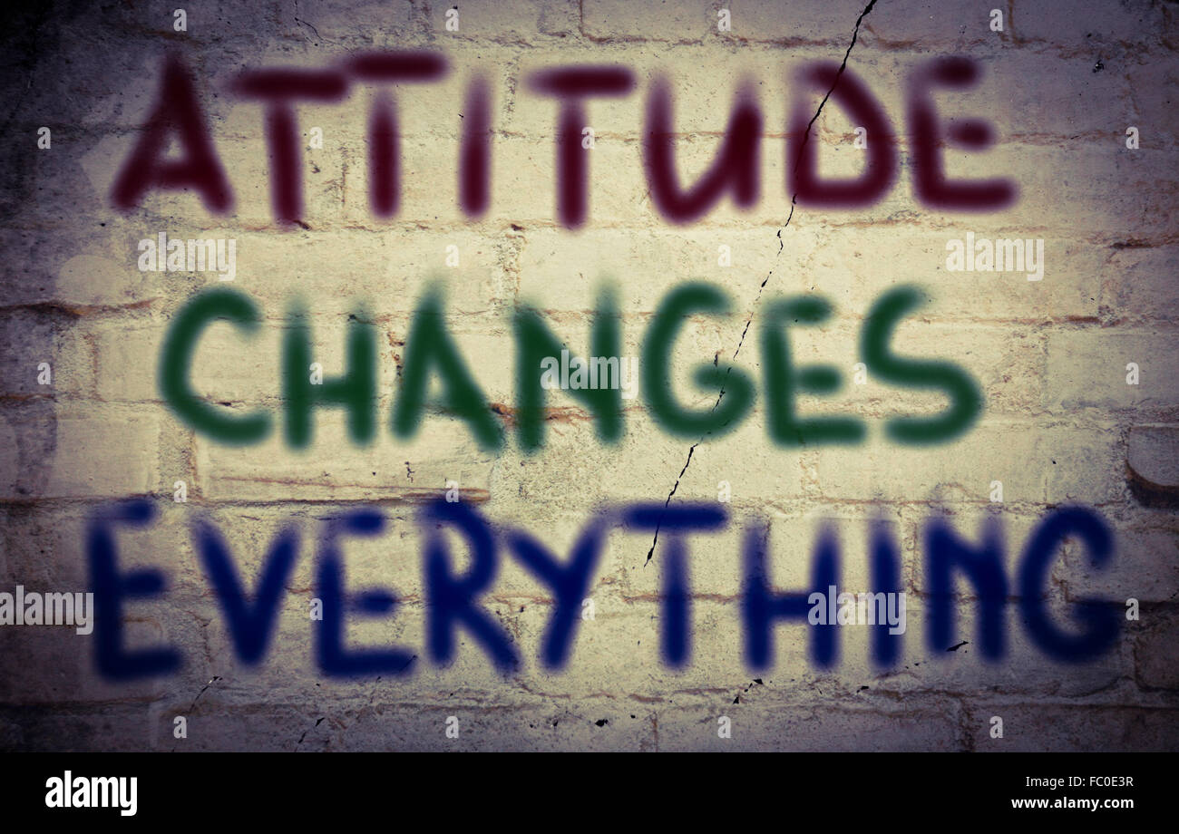 Attitude Changes Everything Concept Stock Photo