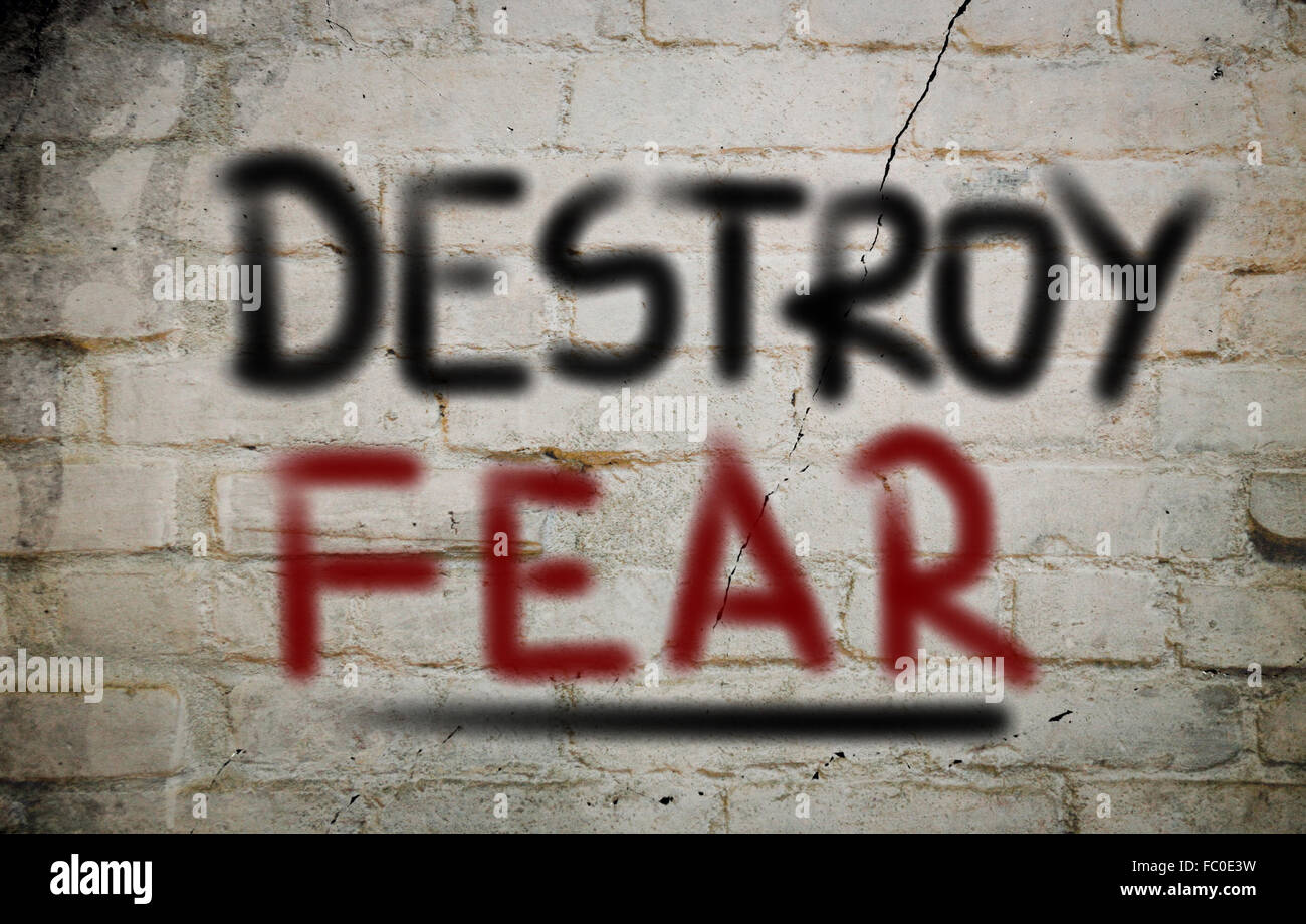 Destroy Fear Concept Stock Photo