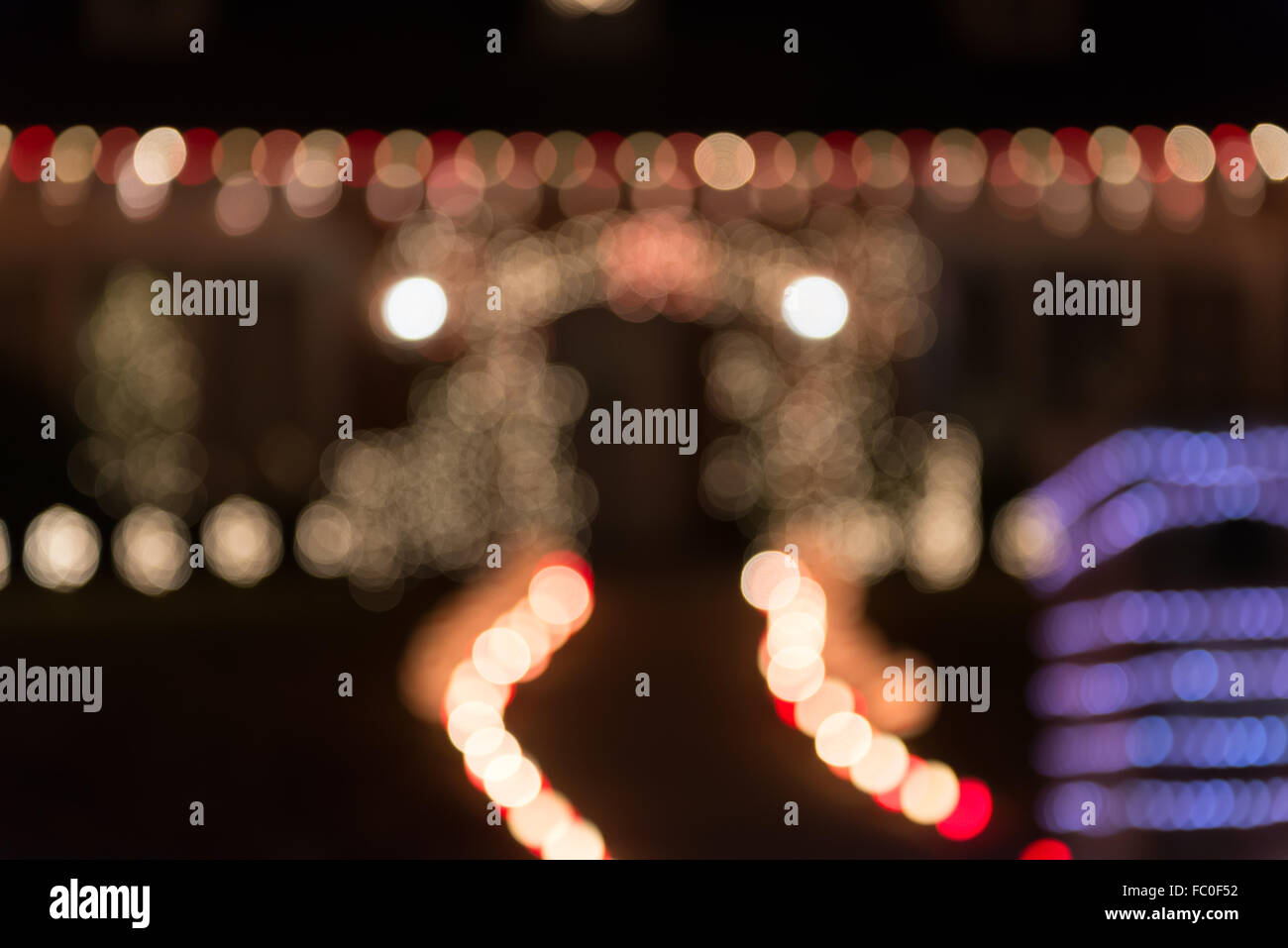 abstract - blur background christmas light, bokeh Stock Photo
