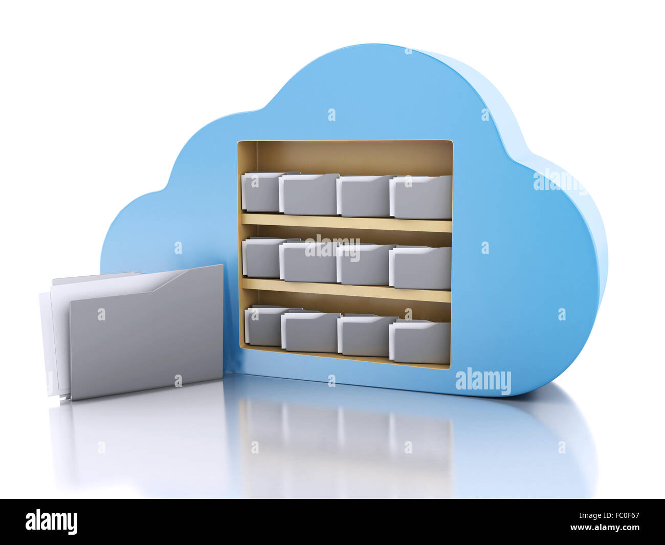 3d File storage in cloud. Cloud computing concept Stock Photo Alamy