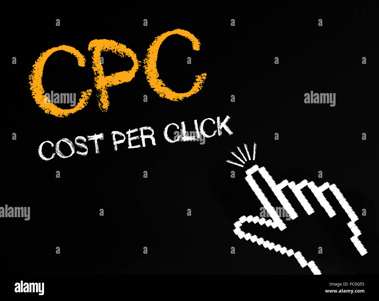 CPC - Cost Per Click Stock Photo