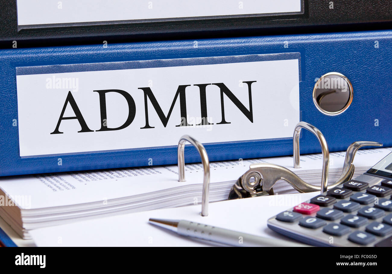Admin - Administration Binder Stock Photo
