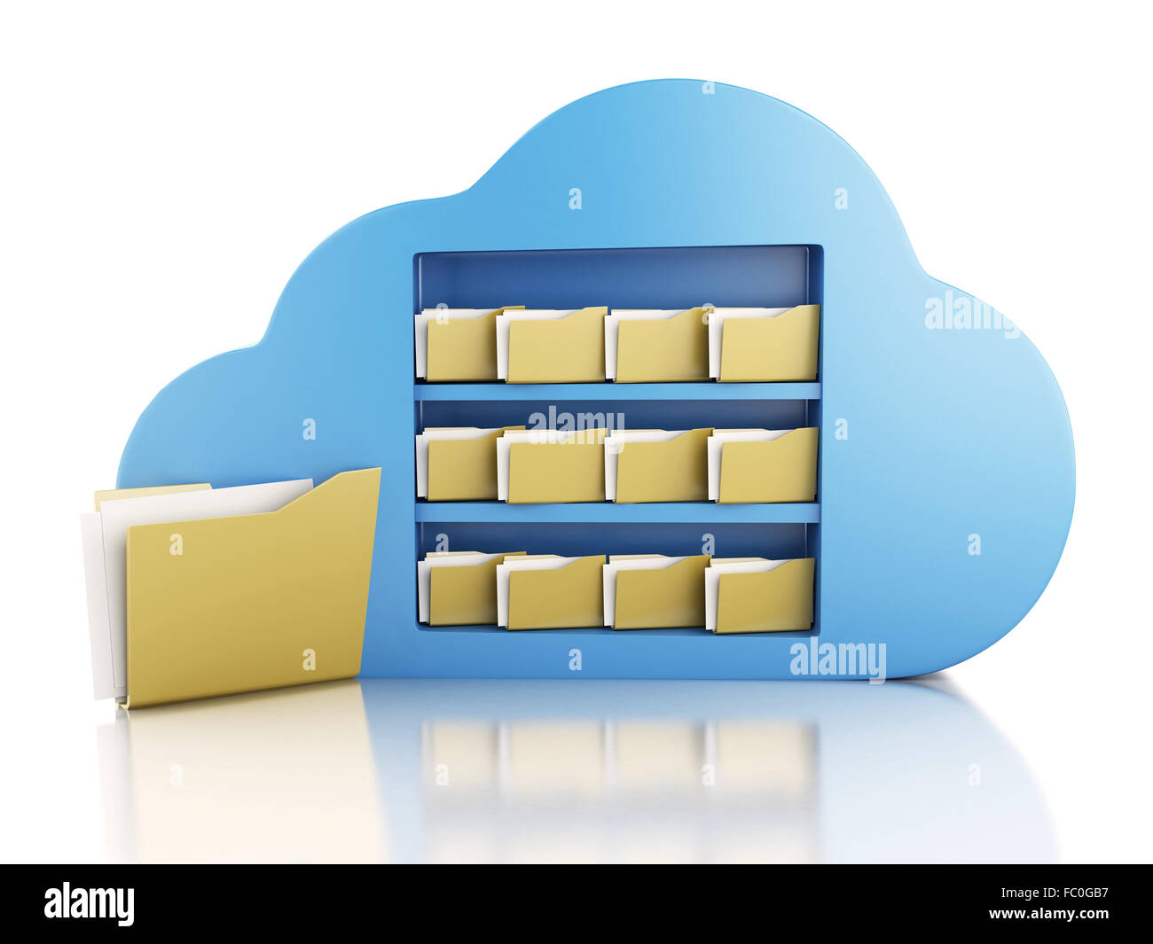 3d File storage in cloud. Cloud computing concept Stock Photo Alamy