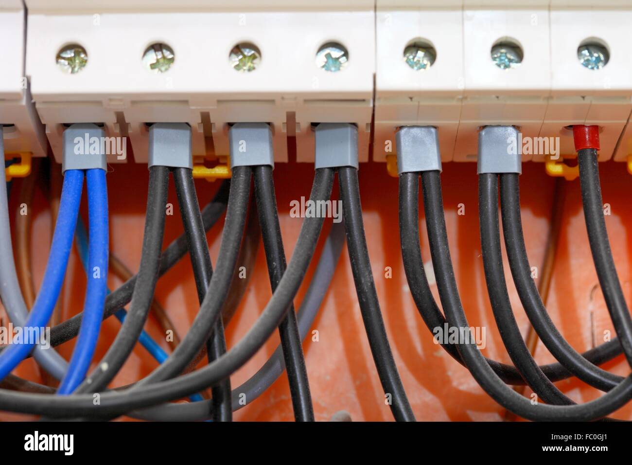 Electrical panel box with fuses and contactors Stock Photo Alamy