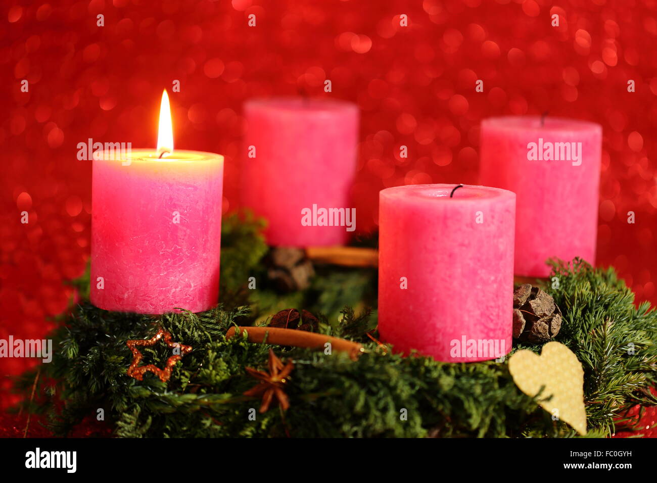 one candle flame Stock Photo Alamy