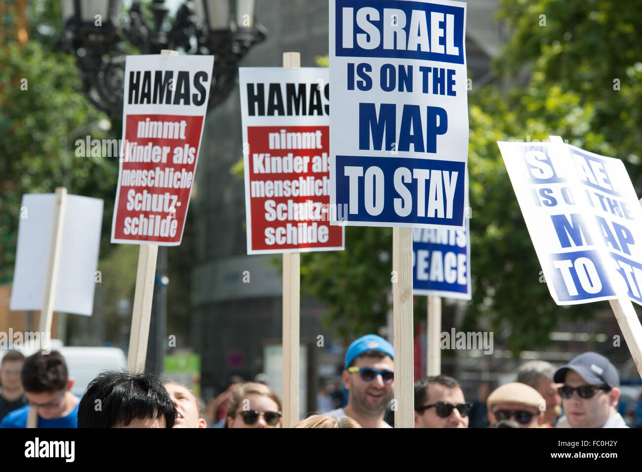Pro-Israel Demonstration at Gaza War Stock Photo