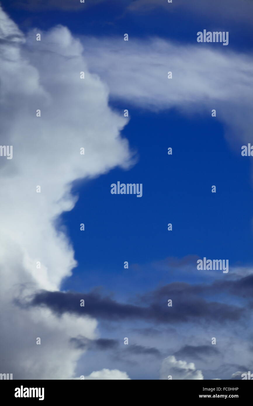Deep blue sky with storm clouds before rain Stock Photo Alamy