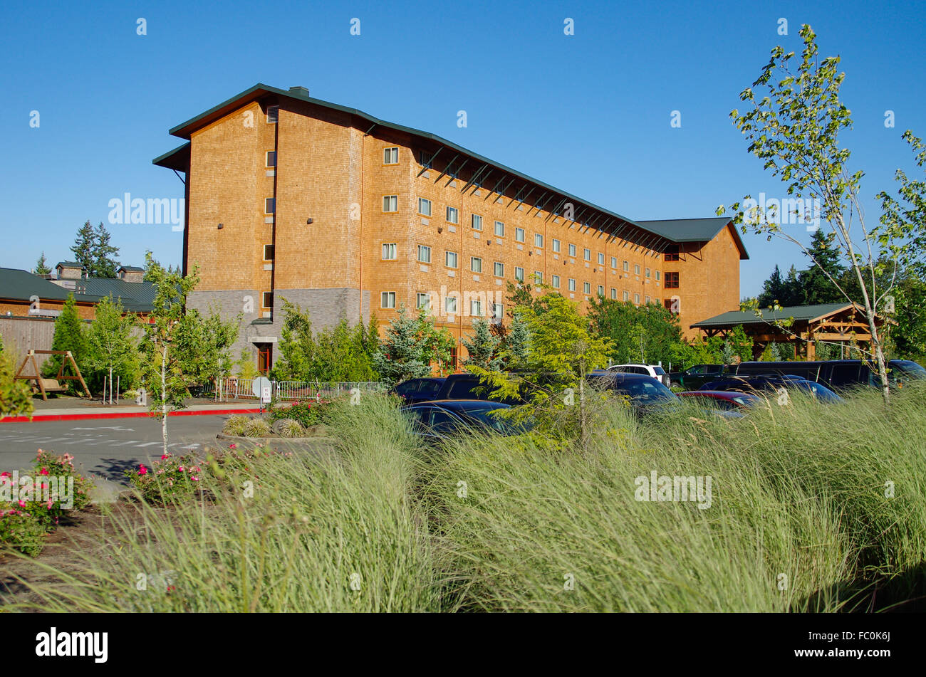 Little Creek Casino and hotel is owned and operated by the Squaxin Island Tribe. Shelton, Washington, USA Stock Photo