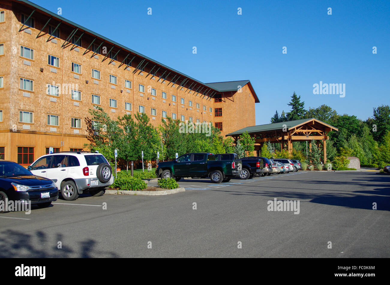 Little Creek Casino and hotel is owned and operated by the Squaxin Island Tribe. Shelton, Washington, USA Stock Photo