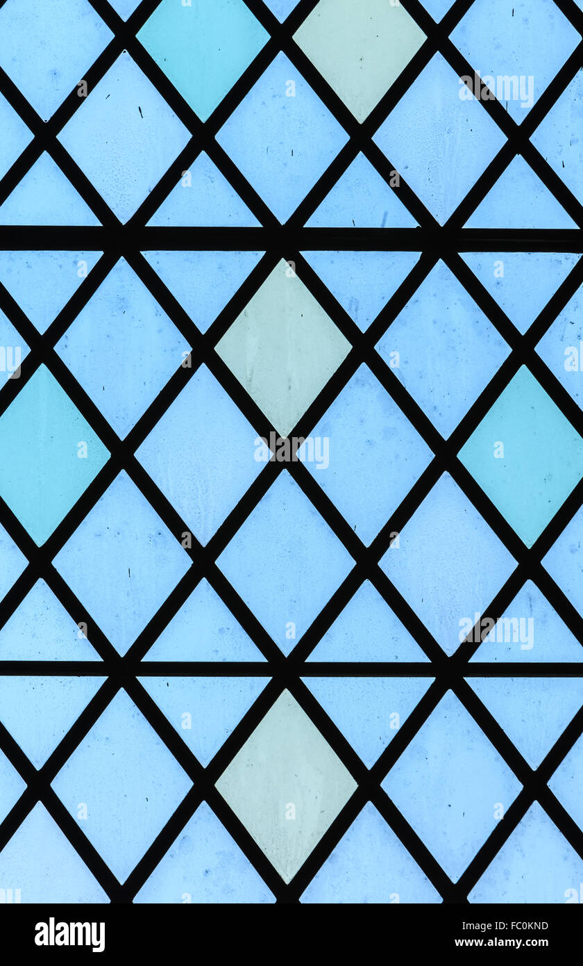 Blue stained glass window diamond hi-res stock photography and images -  Alamy