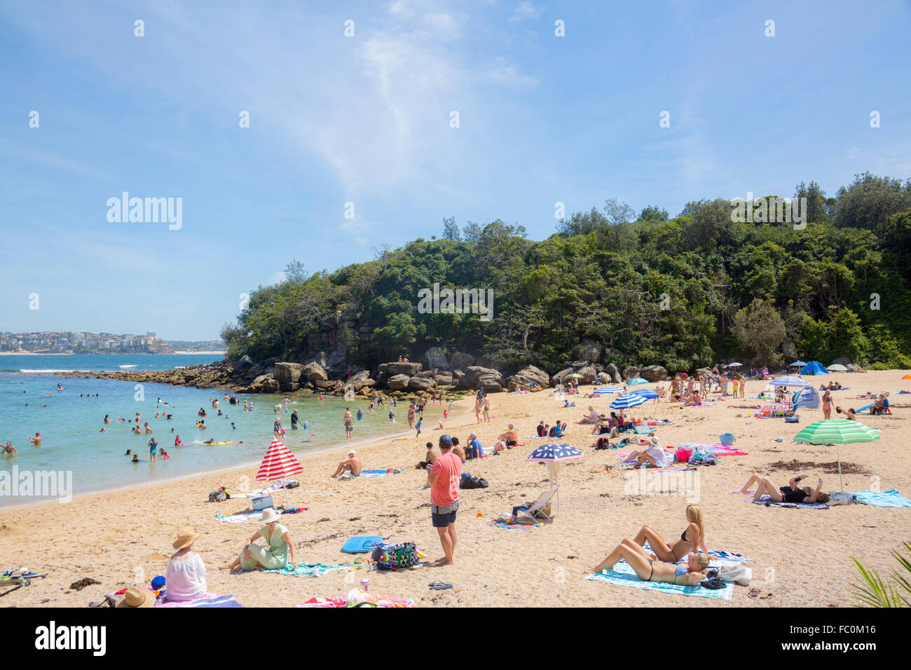 Shelly beach in Manly suburb of Sydney and cabbage tree bay, New South