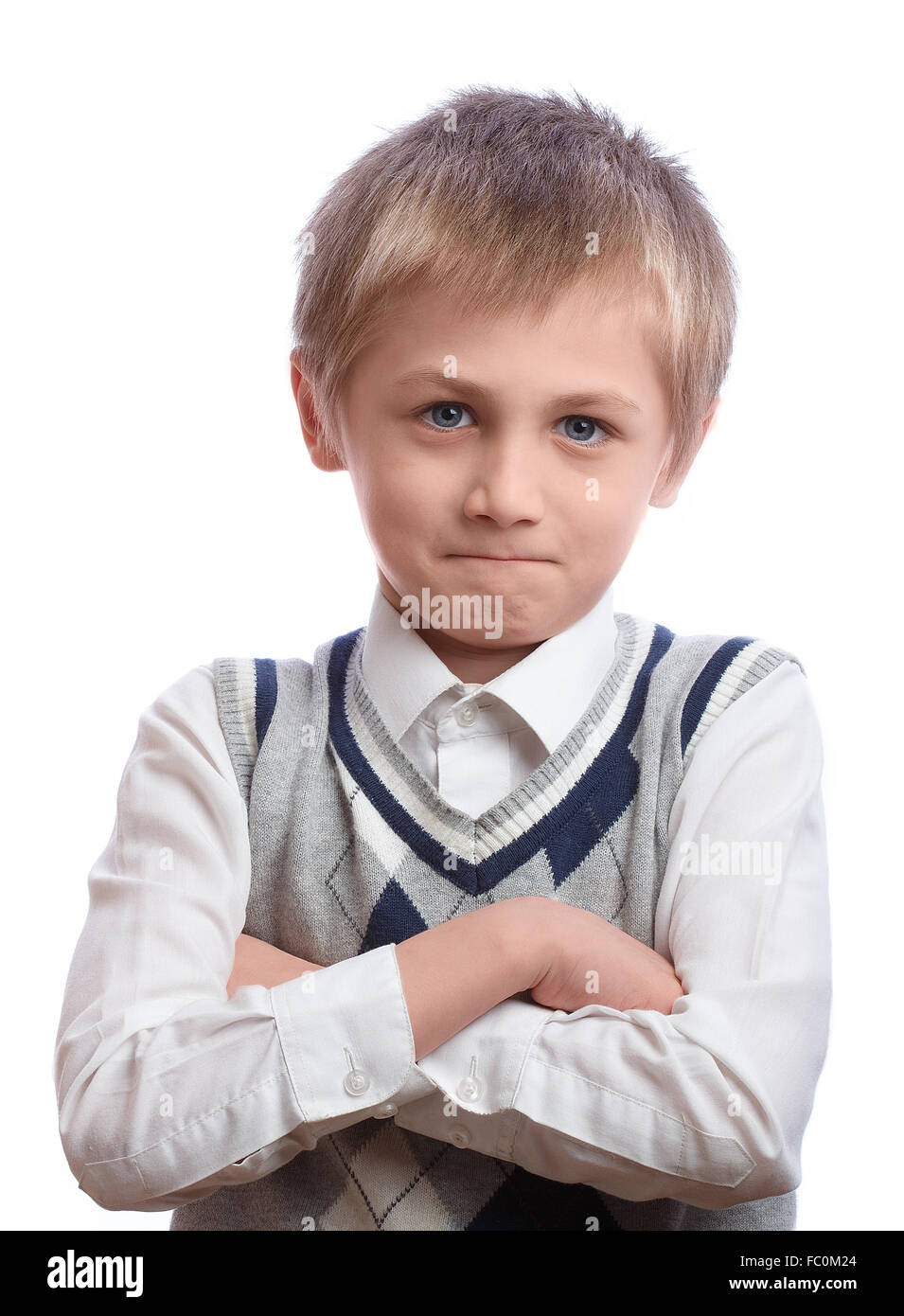 Boy on a white background Stock Photo