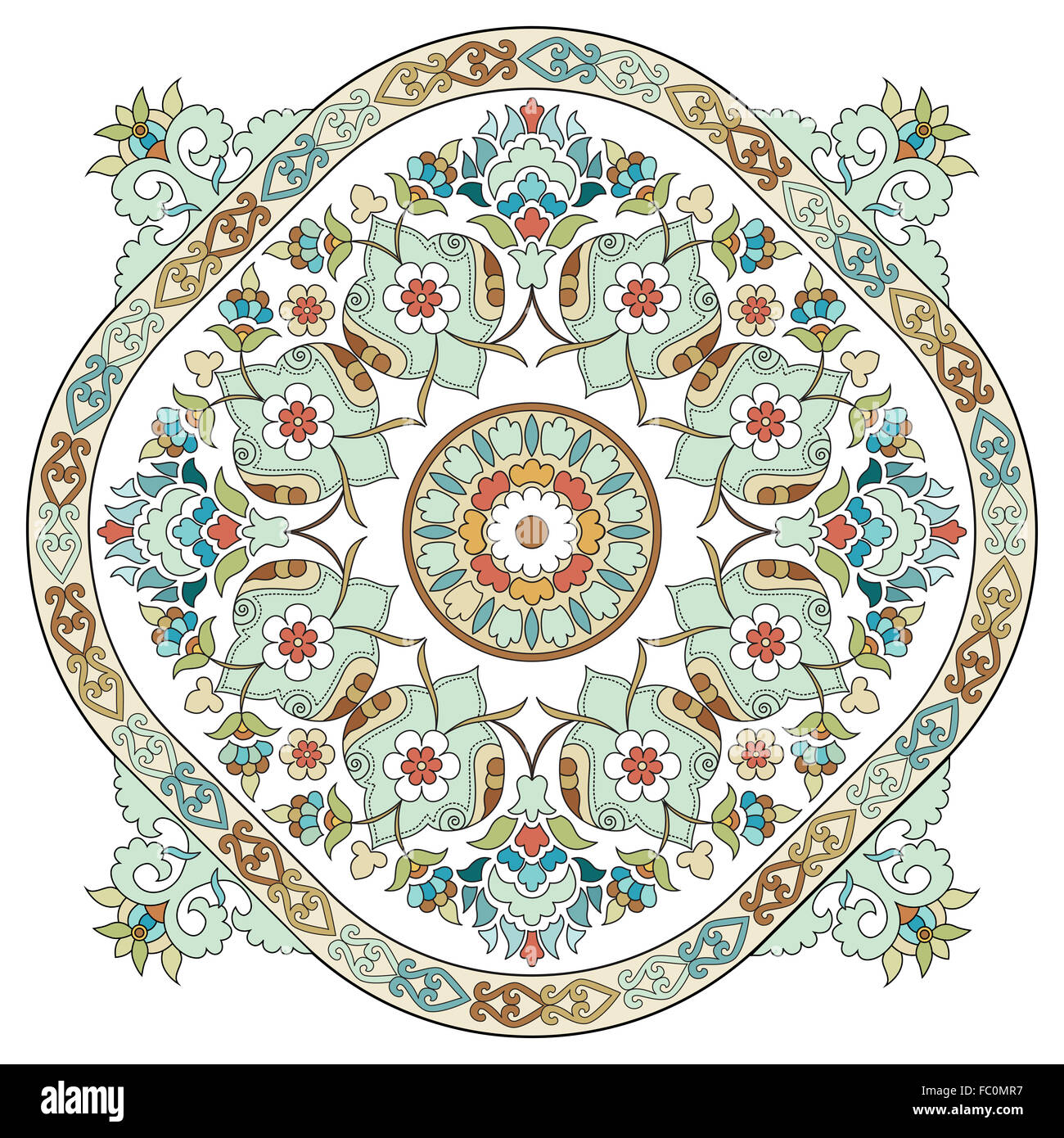 artistic ottoman pattern series three Stock Photo