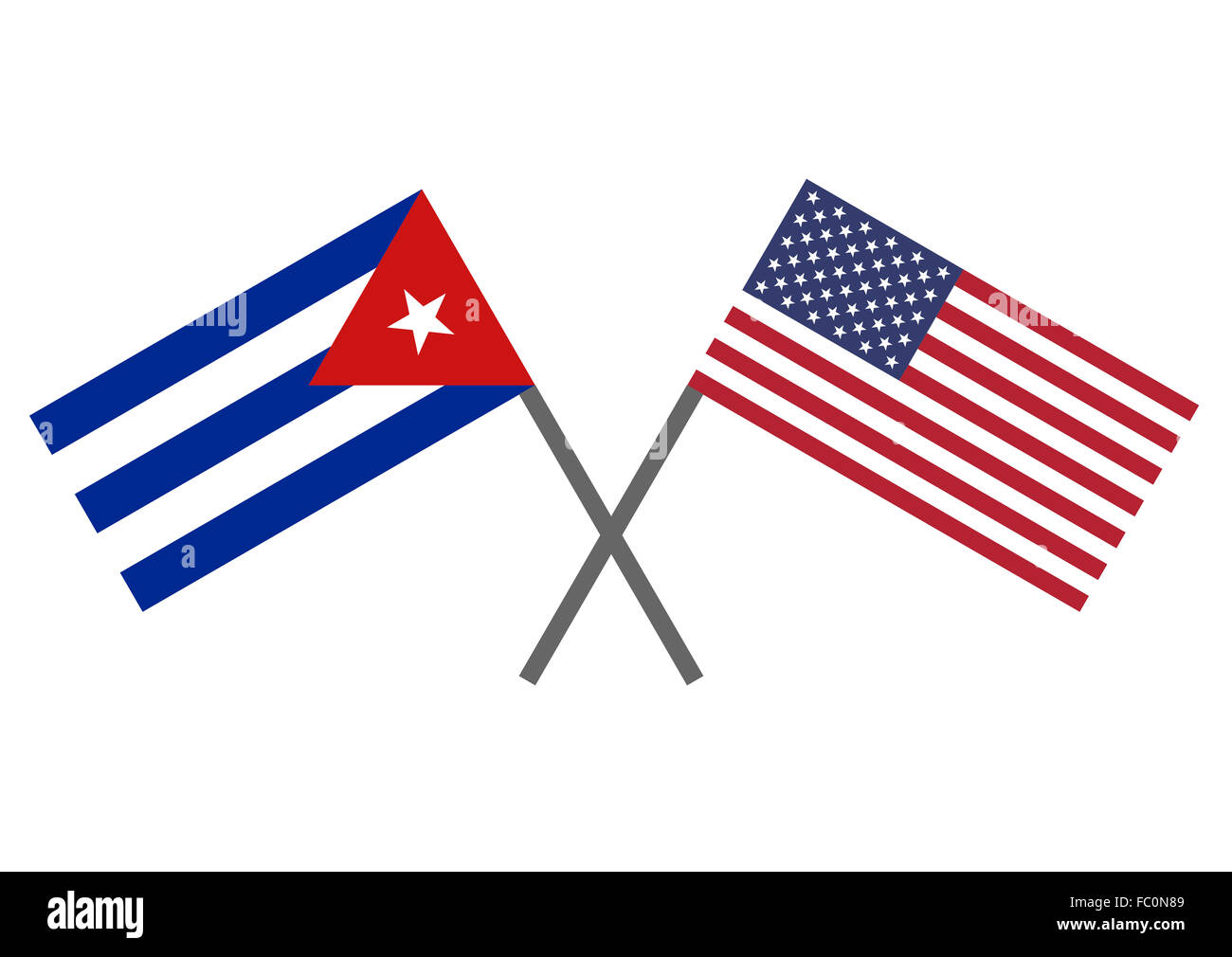 Cuba flag and american flag hi res stock photography and images Alamy