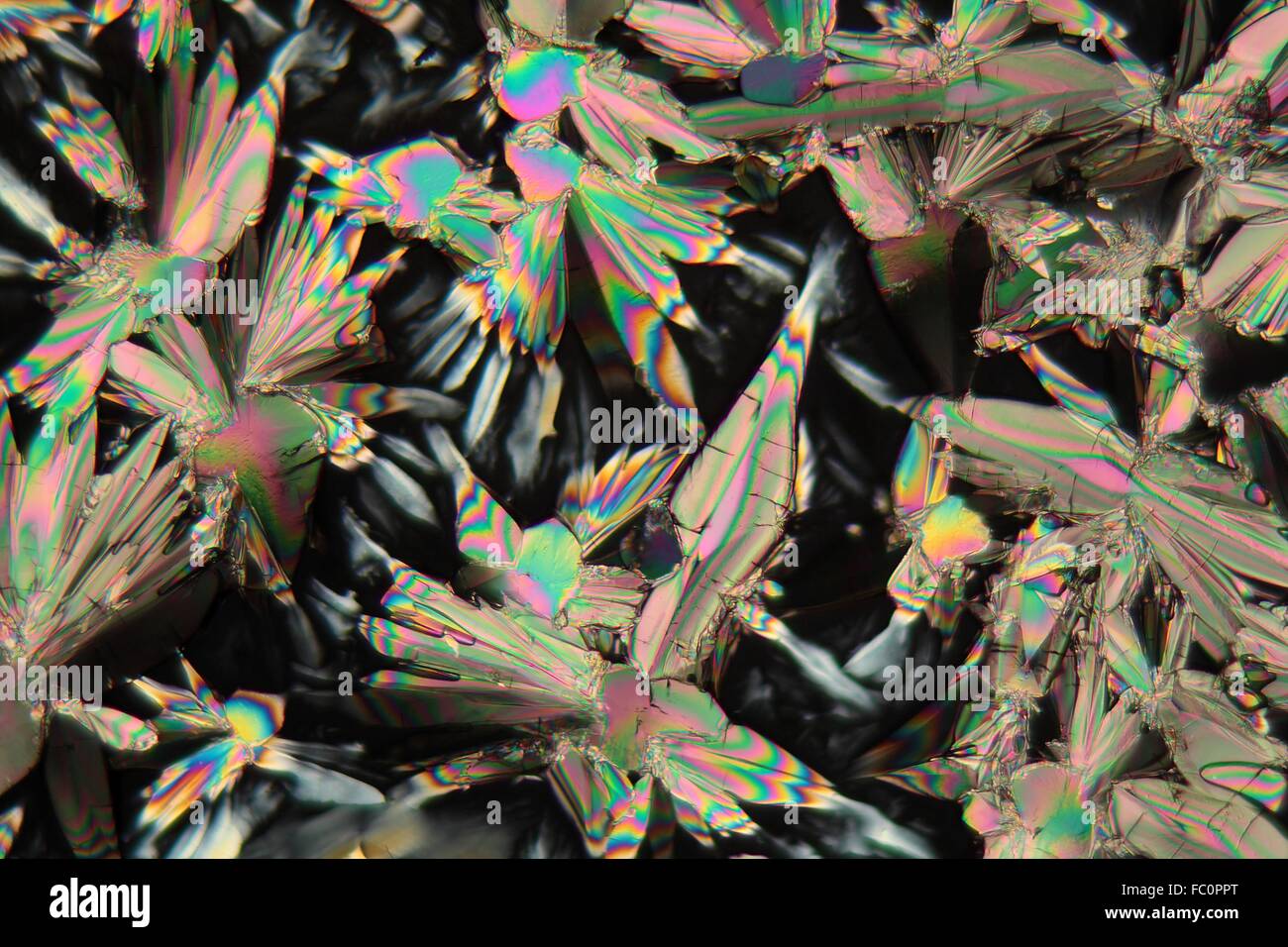 Apfels├ñure unter dem Mikroskop Stock Photo