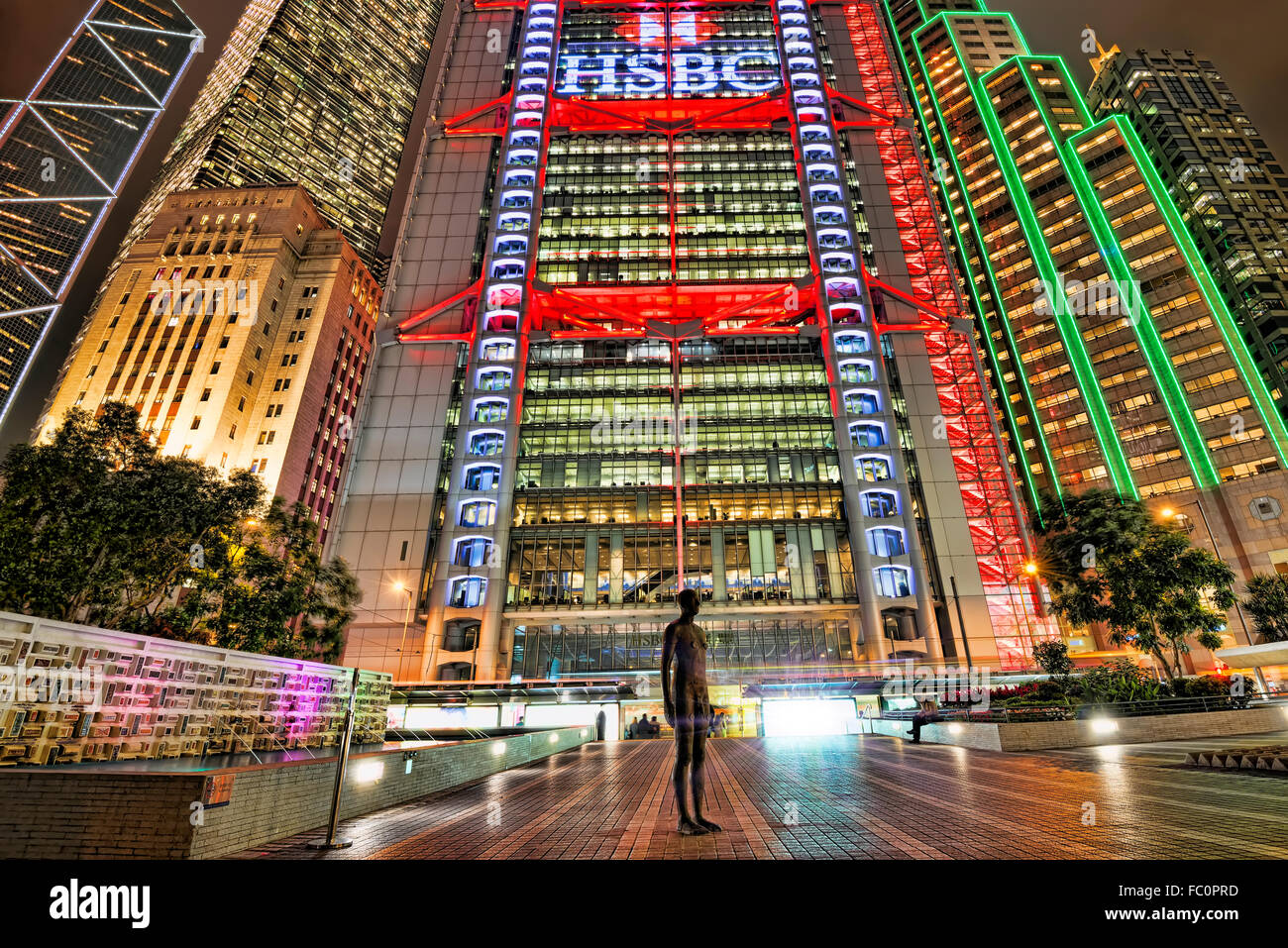 Antony Gormley sculptures in central, Hong Kong, China Stock Photo Alamy