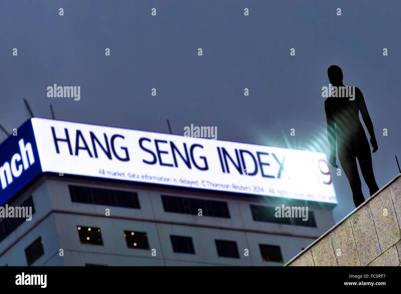 Antony Gormley sculptures in central, Hong Kong, China Stock Photo Alamy